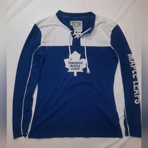 NHL | OldTime Hockey Newbury Collection Toronto Maple Leafs Long Sleeve Size M
